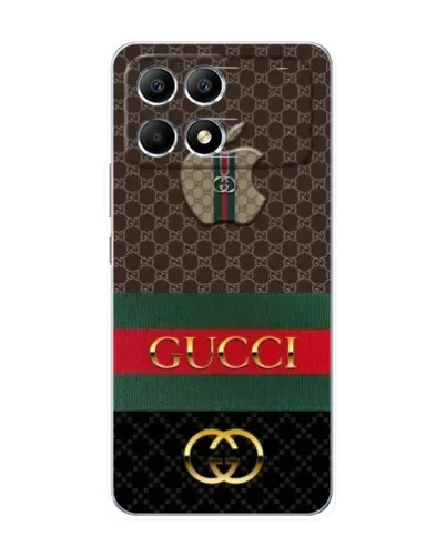 Чехол для Xiaomi POCO F6 с картинкой «Gucci — брендированный десерт»