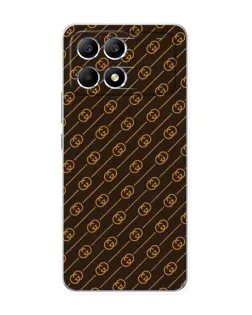 Чехол для Xiaomi POCO F6 с картинкой «Gucci — золотые диагонали»