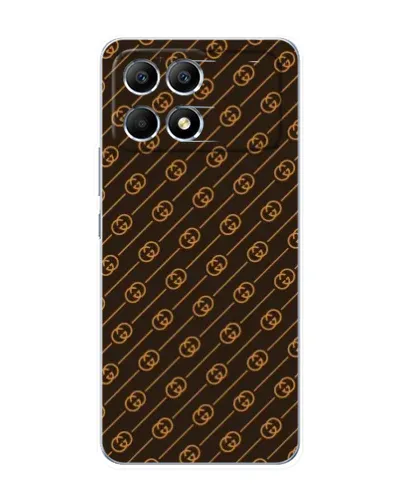 Чехол для Xiaomi POCO F6 с картинкой «Gucci — золотые диагонали»