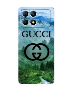 Чехол для Xiaomi POCO F6 с картинкой «Gucci — горный пейзаж»
