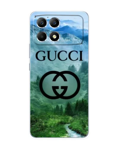 Чехол для Xiaomi POCO F6 с картинкой «Gucci — горный пейзаж»