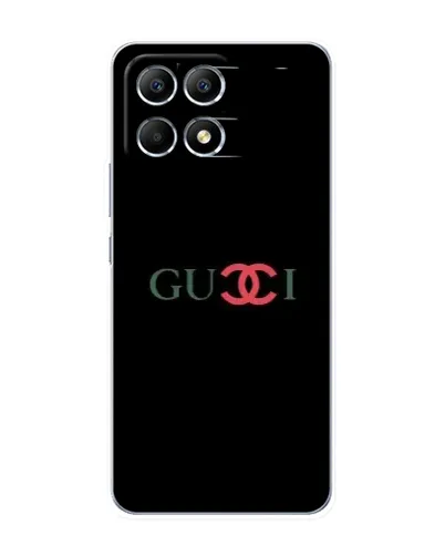 Чехол для Xiaomi POCO F6 с картинкой «Gucci — красный градиент»