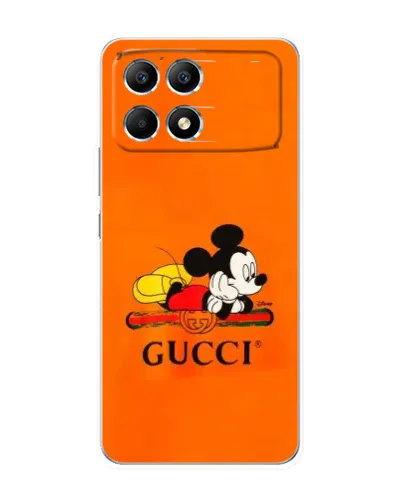 Чохол для Xiaomi POCO F6 з картинкою «Міккі Маус Gucci — помаранч» Чохол для Xiaomi POCO F6 з картинкою «Міккі Маус Gucci — помаранч»