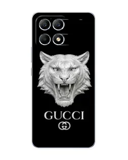 Чохол для Xiaomi POCO F6 з картинкою «Gucci — срібний лев» Чохол для Xiaomi POCO F6 з картинкою «Gucci — срібний лев»