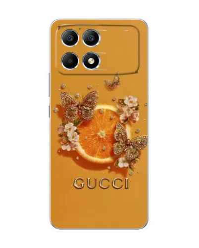 Чохол для Xiaomi POCO F6 з картинкою «Gucci — золоті метелики» Чохол для Xiaomi POCO F6 з картинкою «Gucci — золоті метелики»