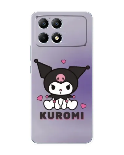 Чехол для Xiaomi POCO F6 с картинкой «Kuromi — фиолетовый арт»