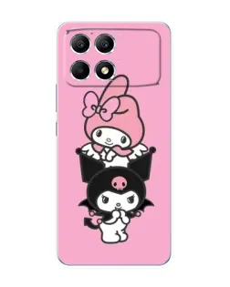 Чехол для Xiaomi POCO F6 с картинкой «My Melody и Kuromi»