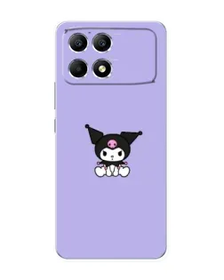 Чехол для Xiaomi POCO F6 с картинкой «Kuromi — фиолетовый минимализм»