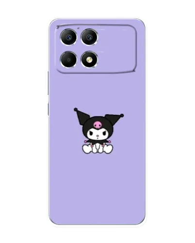 Чехол для Xiaomi POCO F6 с картинкой «Kuromi — фиолетовый минимализм»