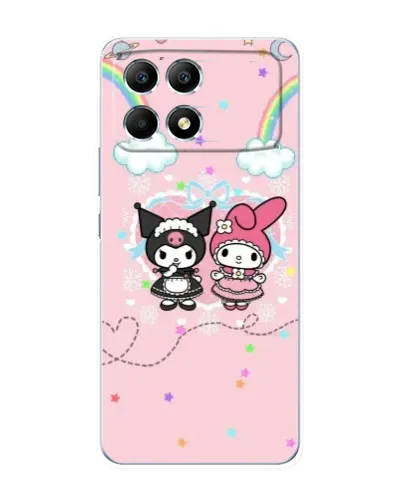 Чехол для Xiaomi POCO F6 с картинкой «My Melody и Kuromi»