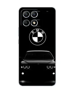 Чехол для Xiaomi POCO F6 с картинкой «BMW — взгляд из темноты»