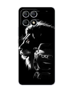 Чехол для Xiaomi POCO F6 с картинкой «BMW и лев»