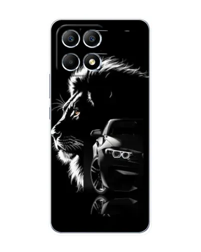 Чехол для Xiaomi POCO F6 с картинкой «BMW и лев»