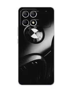 Чехол для Xiaomi POCO F6 с картинкой «Эмблема BMW — макро»