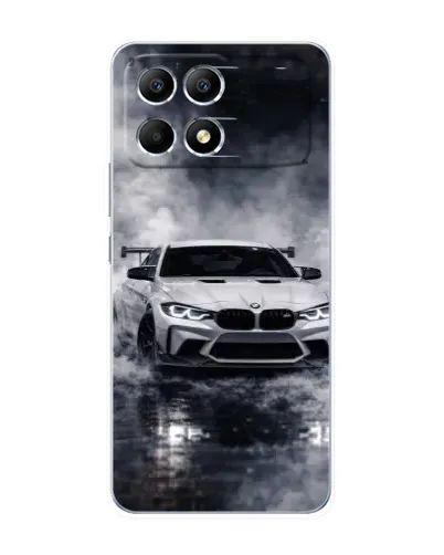 Чехол для Xiaomi POCO F6 с картинкой «BMW сквозь туман»