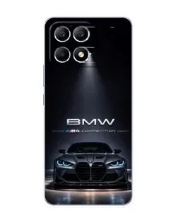Чехол для Xiaomi POCO F6 с картинкой «BMW сквозь ночной город» Чехол для Xiaomi POCO F6 с картинкой «BMW сквозь ночной город»