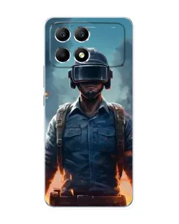 Чохол для Xiaomi POCO F6 з картинкою «PUBG — реалістичний герой»
