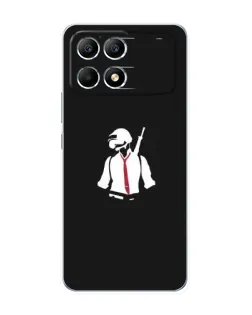 Чохол для Xiaomi POCO F6 з картинкою «PUBG — силует воїна»