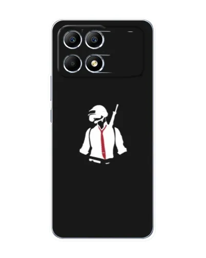 Чохол для Xiaomi POCO F6 з картинкою «PUBG — силует воїна» Чохол для Xiaomi POCO F6 з картинкою «PUBG — силует воїна»