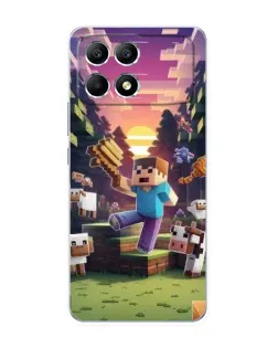 Чехол для Xiaomi POCO F6 с картинкой «Стив на ферме» Чехол для Xiaomi POCO F6 с картинкой «Стив на ферме»