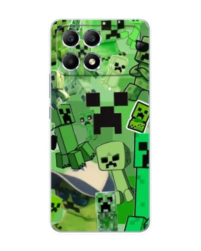 Чехол для Xiaomi POCO F6 с картинкой «Криперы Minecraft» Чехол для Xiaomi POCO F6 с картинкой «Криперы Minecraft»