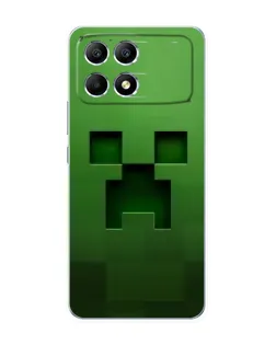 Чехол для Xiaomi POCO F6 с картинкой «Крипер микро-дизайн»