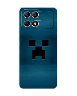 Чехол для Xiaomi POCO F6 с картинкой «Крипер текстура»
