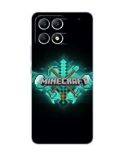 Чехол для Xiaomi POCO F6 с картинкой «Minecraft Diamond лого» Чехол для Xiaomi POCO F6 с картинкой «Minecraft Diamond лого»