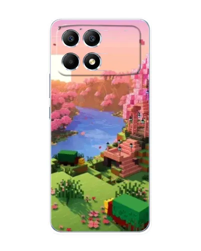 Чехол для Xiaomi POCO F6 с картинкой «Розовое дерево Minecraft» Чехол для Xiaomi POCO F6 с картинкой «Розовое дерево Minecraft»
