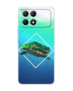 Чохол для Xiaomi POCO F6 з картинкою «Черепаха Minecraft»