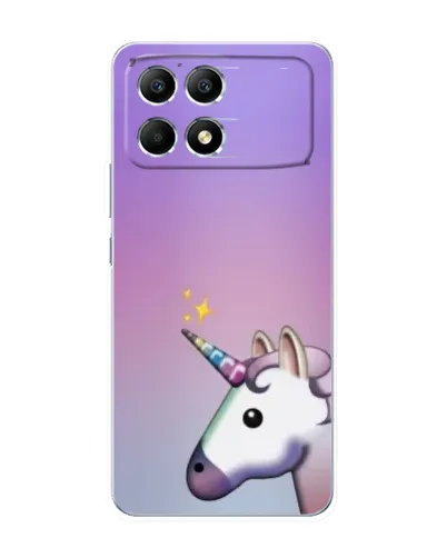 Чехол для Xiaomi POCO F6 с картинкой «Единорог градиент»
