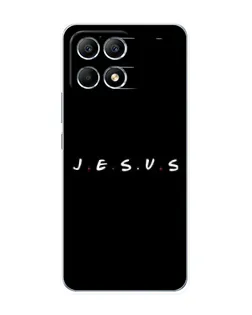 Чехол для Xiaomi POCO F6 с картинкой «Точки веры J.E.S.U.S.»