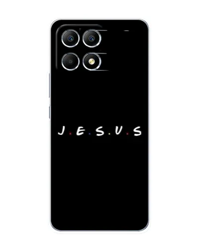 Чехол для Xiaomi POCO F6 с картинкой «Точки веры J.E.S.U.S.» Чехол для Xiaomi POCO F6 с картинкой «Точки веры J.E.S.U.S.»