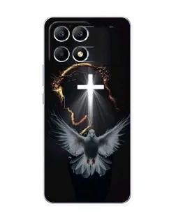 Чехол для Xiaomi POCO F6 с картинкой «Голубь и Свет»