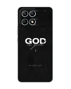 Чехол для Xiaomi POCO F6 с картинкой «GOD — Бог над всем»