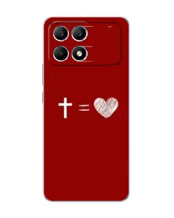 Чехол для Xiaomi POCO F6 с картинкой «Уравнение любви»