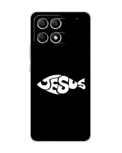Чехол для Xiaomi POCO F6 с картинкой «Рыба Jesus»