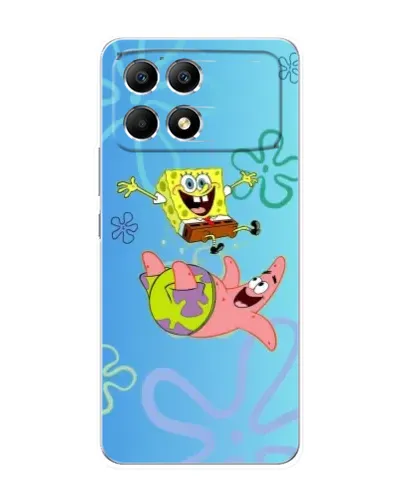 Чехол для Xiaomi POCO F6 с картинкой «Спанч Боб и Патрик» Чехол для Xiaomi POCO F6 с картинкой «Спанч Боб и Патрик»