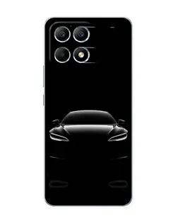 Чохол для Xiaomi POCO F6 з картинкою «Силует Tesla Night»