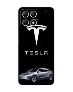 Чохол для Xiaomi POCO F6 з картинкою «Tesla Model Y»