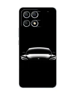 Чохол для Xiaomi POCO F6 з картинкою «Фари Tesla Night»