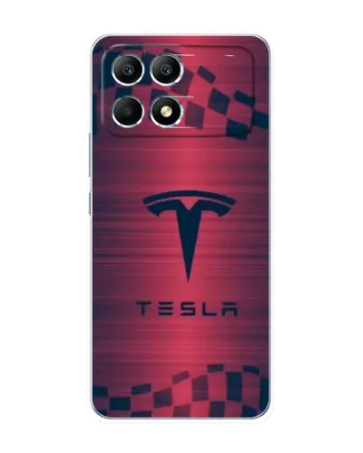 Чохол для Xiaomi POCO F6 з картинкою «Тесла червоний карбон» Чохол для Xiaomi POCO F6 з картинкою «Тесла червоний карбон»