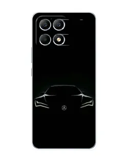 Чехол для Xiaomi POCO F6 с картинкой «Mercedes — силуэт авто» Чехол для Xiaomi POCO F6 с картинкой «Mercedes — силуэт авто»