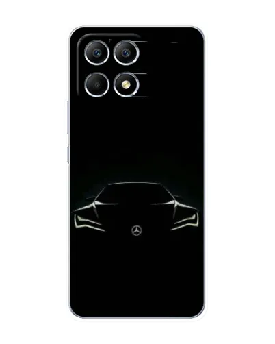 Чехол для Xiaomi POCO F6 с картинкой «Mercedes — силуэт авто» Чехол для Xiaomi POCO F6 с картинкой «Mercedes — силуэт авто»