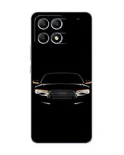 Чехол для Xiaomi POCO F6 с картинкой «Audi — ночной контур»