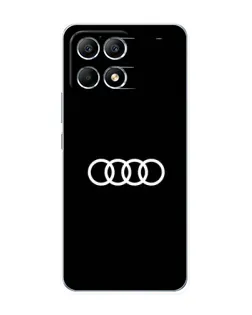 Чехол для Xiaomi POCO F6 с картинкой «Audi White Logo»