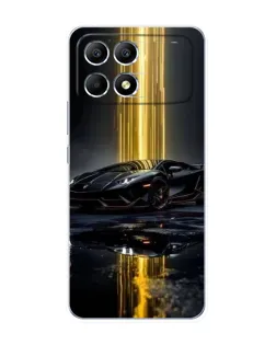 Чохол для Xiaomi POCO F6 з картинкою «Нічний Lamborghini драйв»