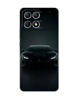 Чохол для Xiaomi POCO F6 з картинкою «Чорний Lamborghini Aventador»