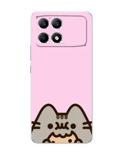 Чехол для Xiaomi POCO F6 с картинкой «Pusheen и печенье» Чехол для Xiaomi POCO F6 с картинкой «Pusheen и печенье»