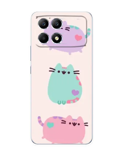 Чехол для Xiaomi POCO F6 с картинкой «Pusheen трио» Чехол для Xiaomi POCO F6 с картинкой «Pusheen трио»